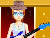 Cute Guitar Girl Dressup